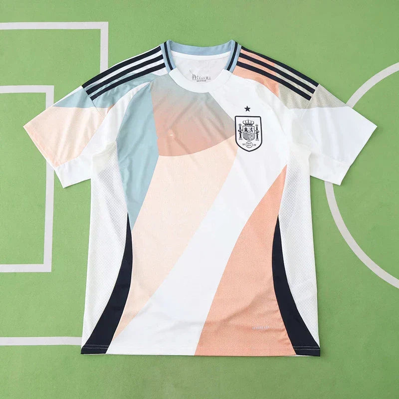 Spain National Team 2025/26 Away Fan Jersey – White Pastel Gradient | Adidas | Custom Name & Number