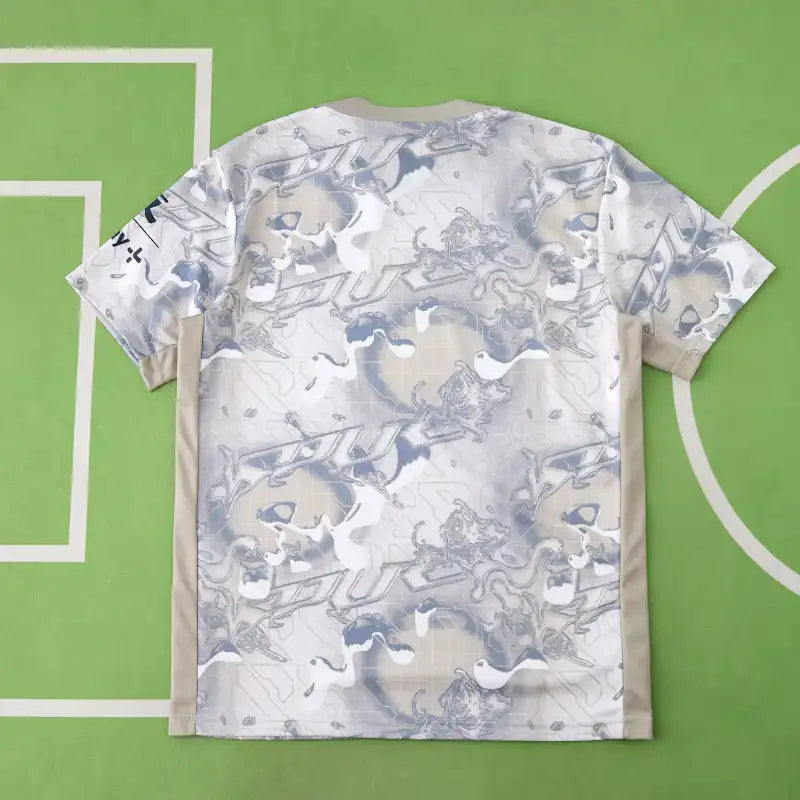 Tottenham Hotspur Training Top Fan Version 2025/26 – Stone White All-Over Print Pre-Match Shirt
