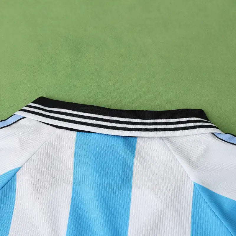 Argentina Home Retro Soccer Jersey 1998 Fan Version — World Cup Edition