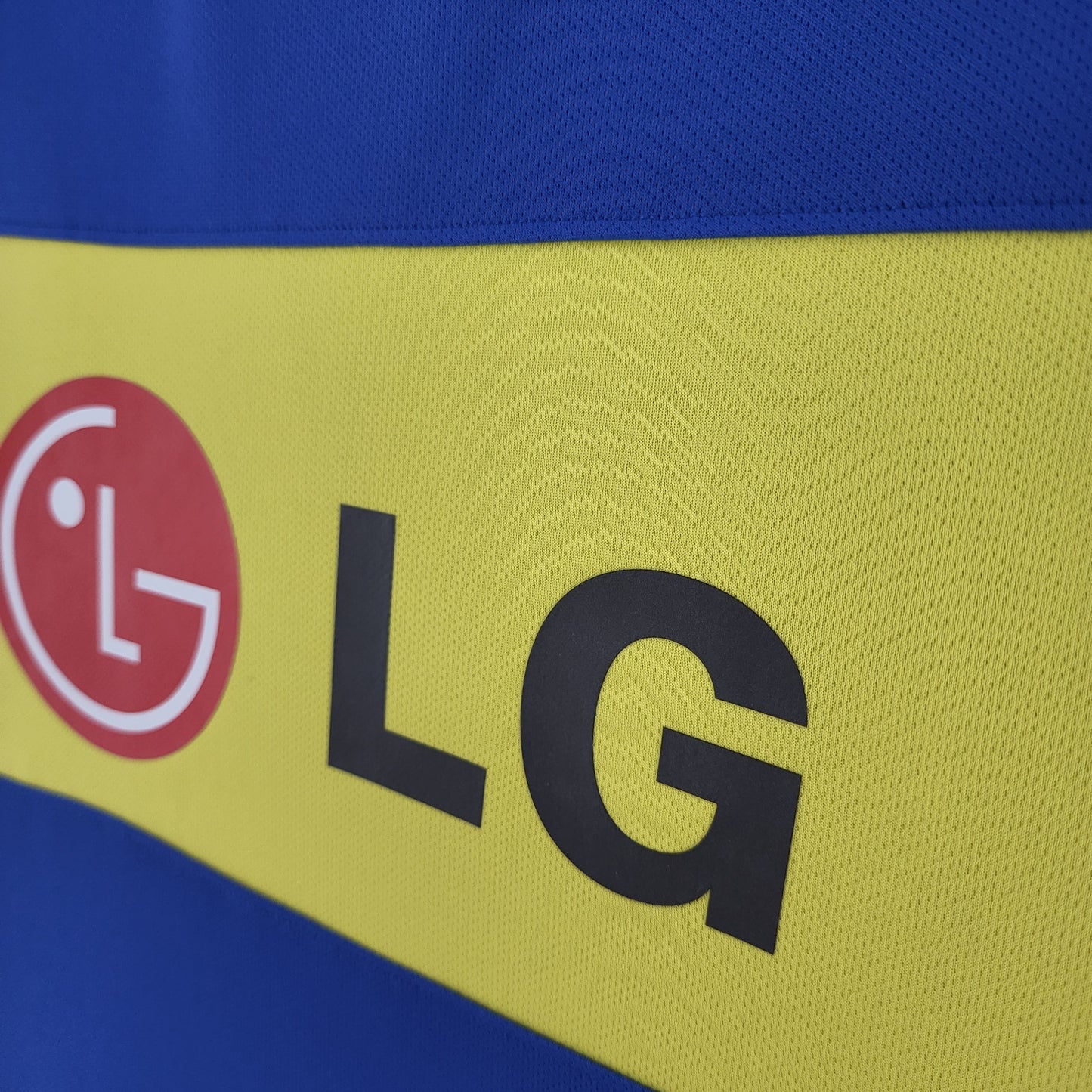 Boca Juniors 2010-11 Home Retro Jersey – Royal Blue Yellow Band LG Nike CABJ Riquelme Gary Medel Fan Version Football Shirt