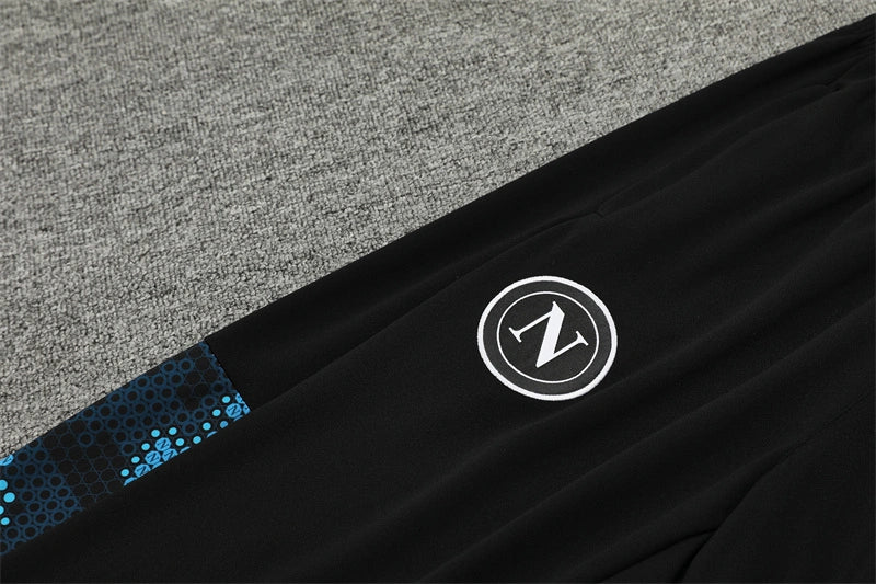 SSC Napoli 2024/25 Training Tracksuit – Black & Blue Pixel Camo EA7 Edition