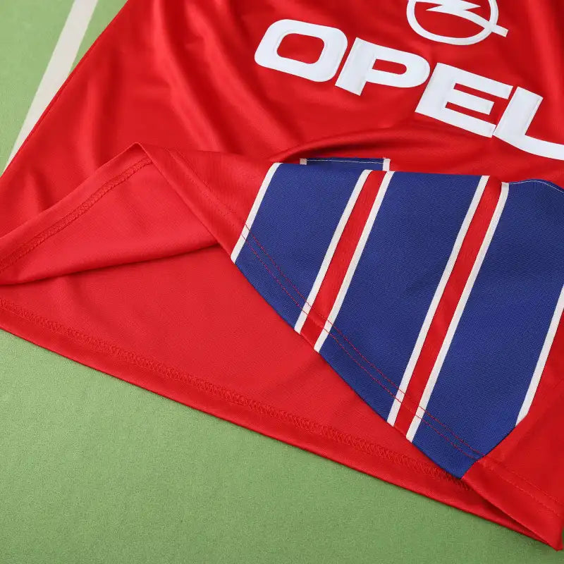 FC Bayern München Home Retro Jersey 93/95 – Red & Blue Opel Classic Fan Kit