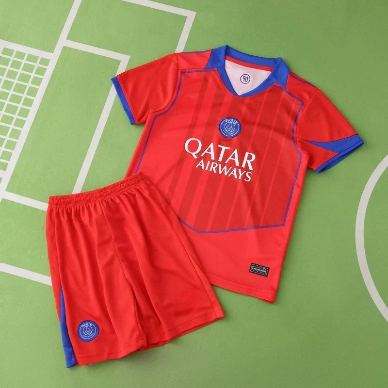 PSG Third Kids Kit 2025/26 | Paris Saint-Germain Children's Football Jersey with Player Name & Number