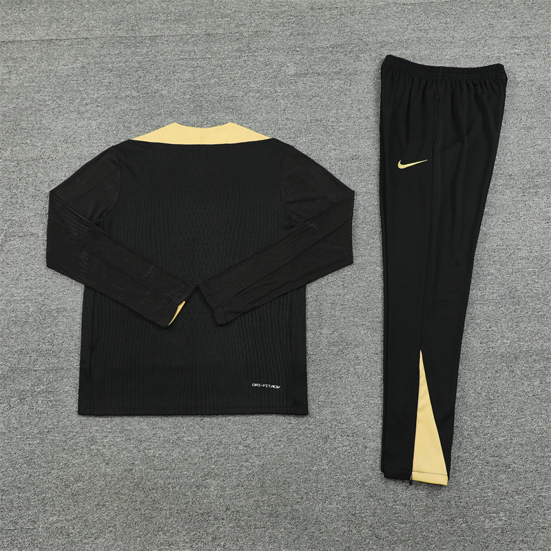 FC Barcelona Training Suit 2024/25 | Black & Yellow Tracksuit Set