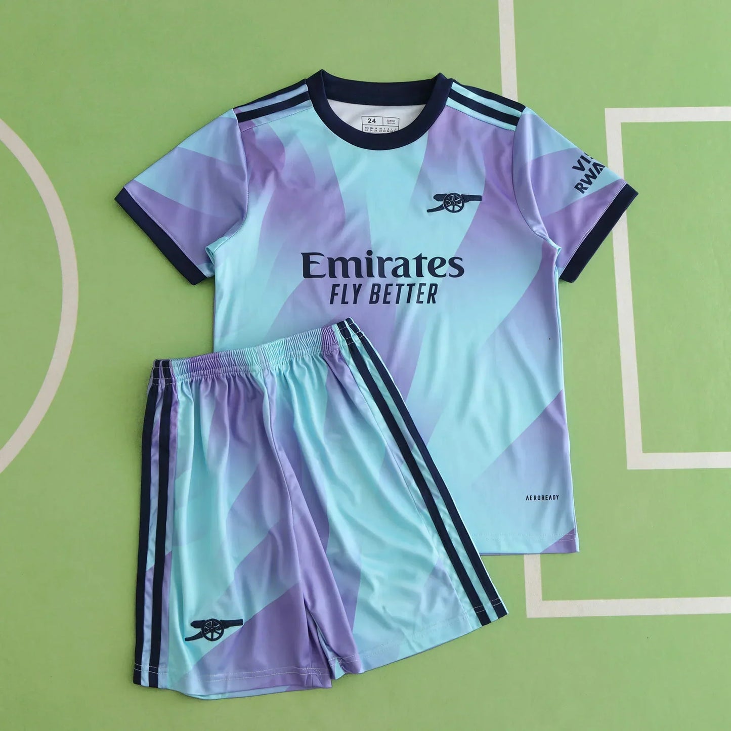 Arsenal Third Kids Kit 2024/25 | Fan Version Children's Football Set with Name & Number