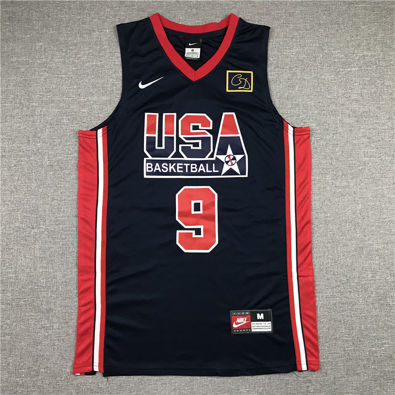 Michael Jordan #9 Team USA Nike 1992 Barcelona Olympics Dream Team Navy Road Swingman Jersey