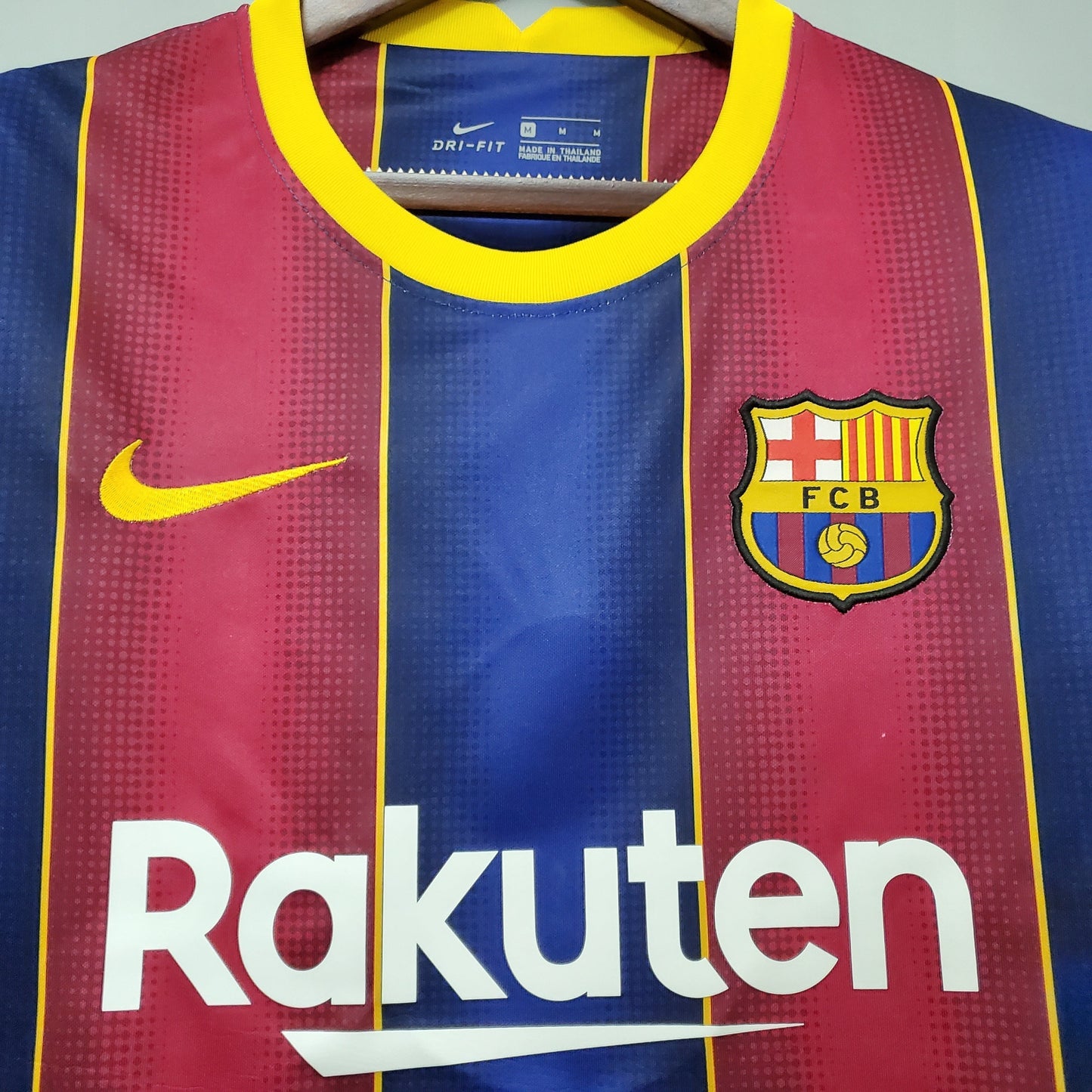 Barcelona 2020-21 Home Jersey – Blue Red Stripe Nike Dri-FIT Rakuten Fan Version La Liga Football Shirt