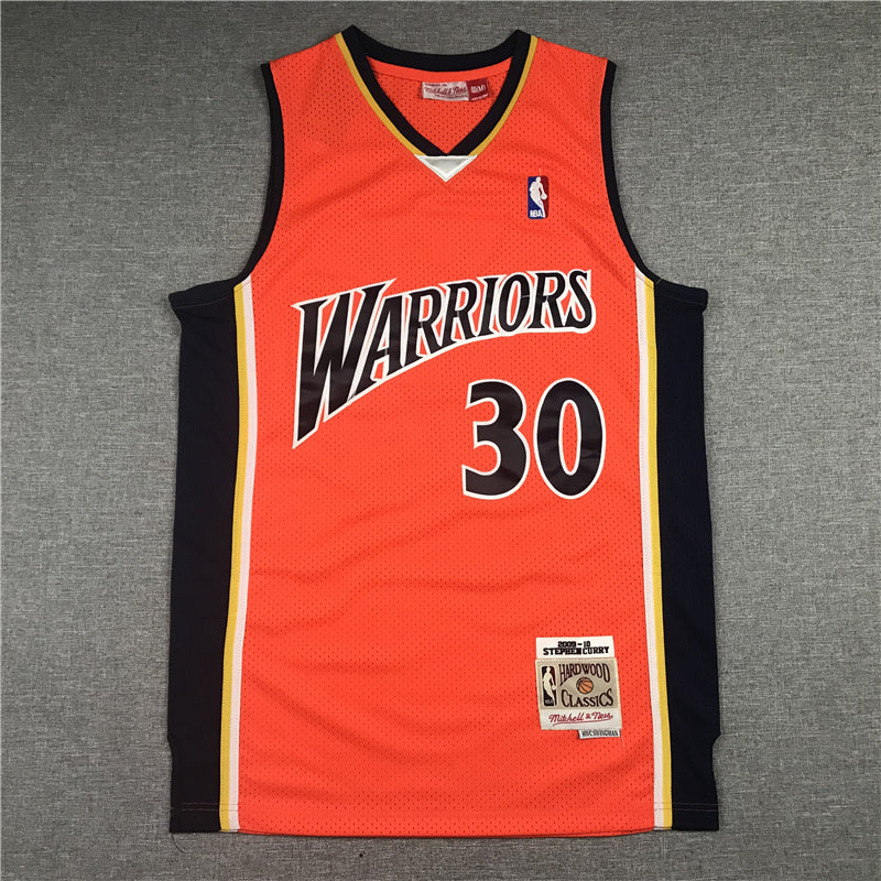 Stephen Curry #30 Golden State Warriors Mitchell & Ness 2009-10 Orange Hardwood Classics Rookie Season Swingman Jersey