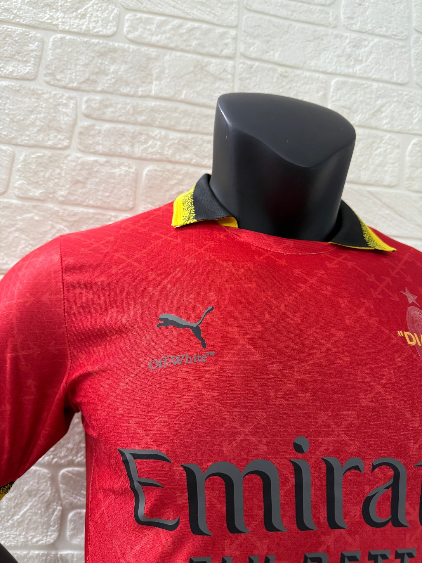 2025/26 AC Milan x Off-White Joint Edition Player Version Jersey -  Emirates - DIAVOLI