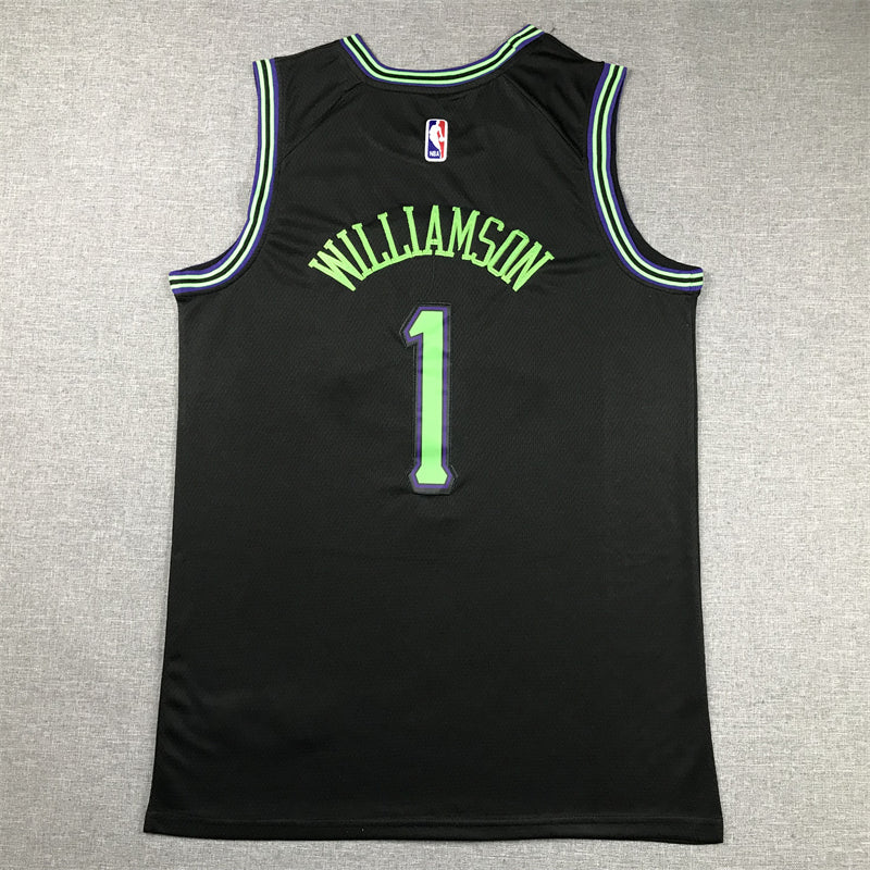 Men's New Orleans Pelicans Zion Williamson #1 Black 2023/24 Swingman Jerseys - City Edition