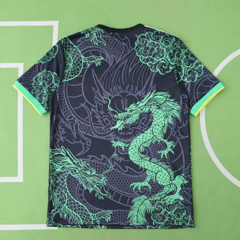 Real Madrid CF Dragon Fan Version Jersey 2024/25 – Black & Green Football Shirt