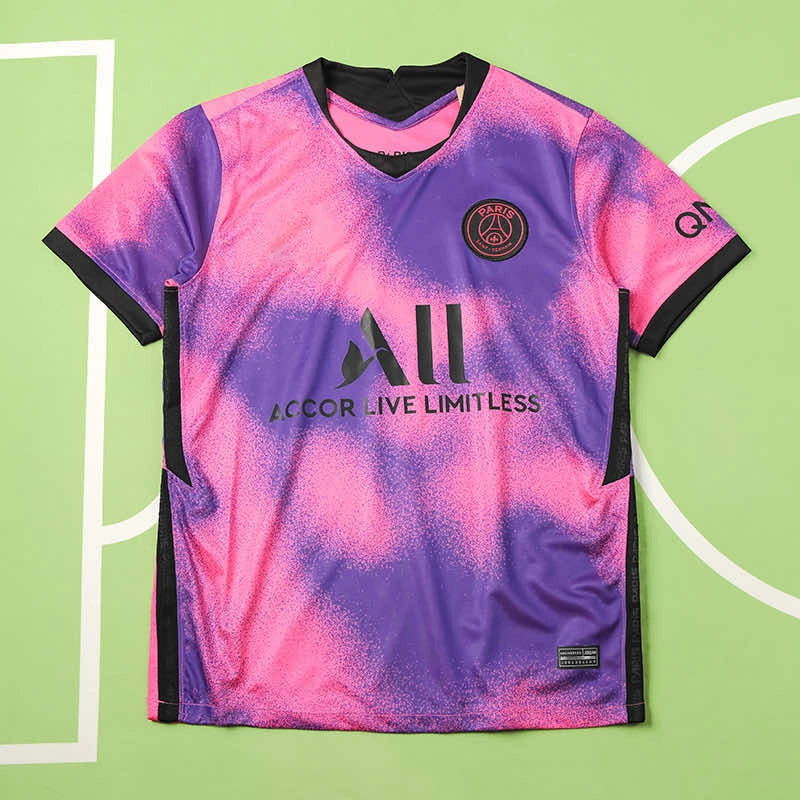 PSG 2020/21 Fourth Jersey – Pink Purple Tie-Dye Spray Paint Fan Version