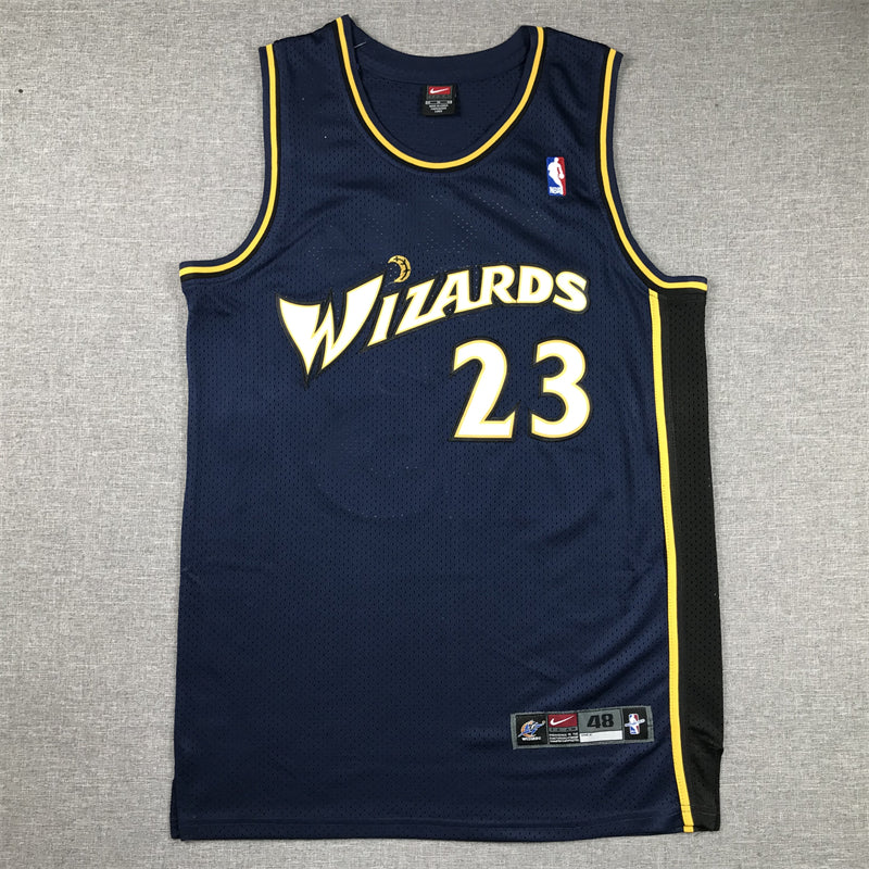 Michael Jordan #23 Washington Wizards Nike Navy Blue Gold 2001-03 Swingman Player Jersey