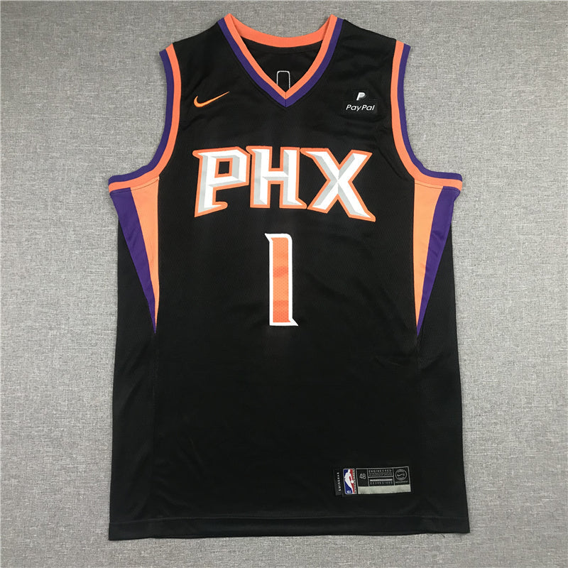 Men's Phoenix Suns Devin Booker #1 NBA Black Replica Jerseys - City Edition