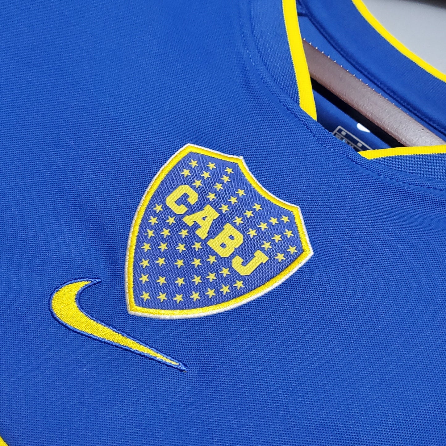 Boca Juniors 2002-03 Home Retro Jersey – Nike Blue Yellow Pepsi Riquelme Palermo Intercontinental Cup Football Shirt