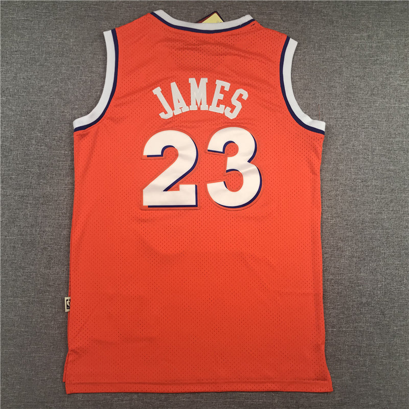 LeBron James #23 Cleveland Cavaliers Orange CAVS Adidas Hardwood Classics Swingman Jersey