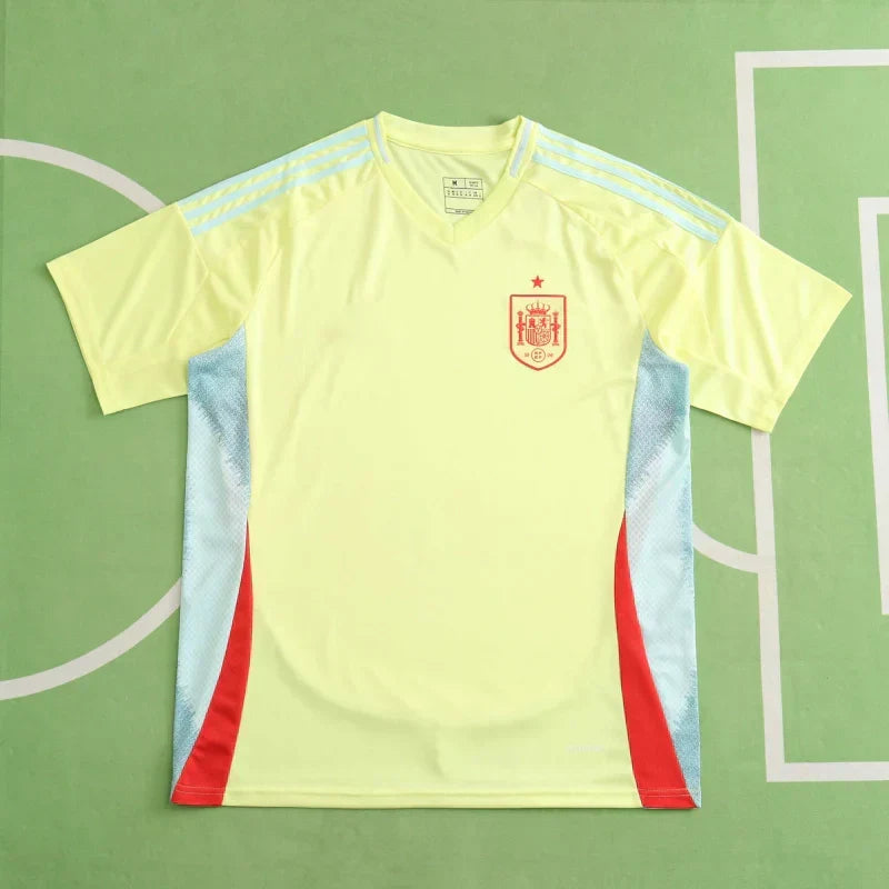 Spain National Team UEFA Euro 2024 Away Fan Jersey – Yellow | Adidas | Euro Champions | Custom Name & Number