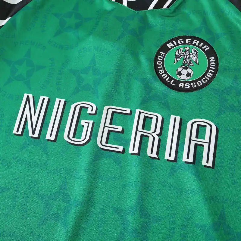 Nigeria National Team 1994/95 Home Retro Jersey – Green Lightning Sleeve World Cup Fan Version