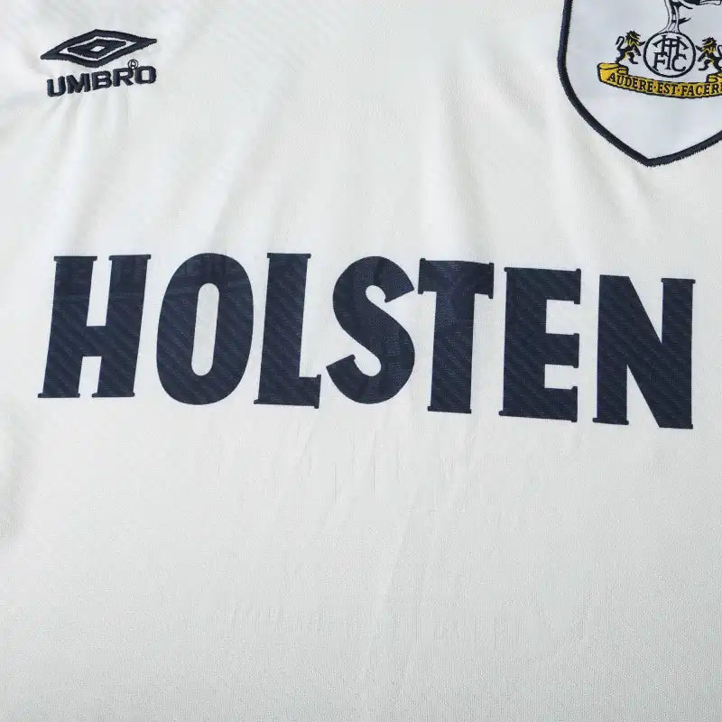 Tottenham Hotspur 1993-95 Home Retro Fan Jersey – White | Holsten | Classic Spurs 90s Premier League Shirt