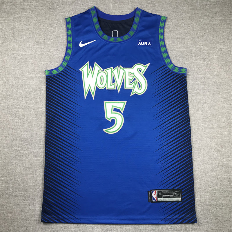 Anthony Edwards #5 Minnesota Timberwolves Royal Blue 2022-23 City Edition Swingman Jersey – Nike Retro WOLVES