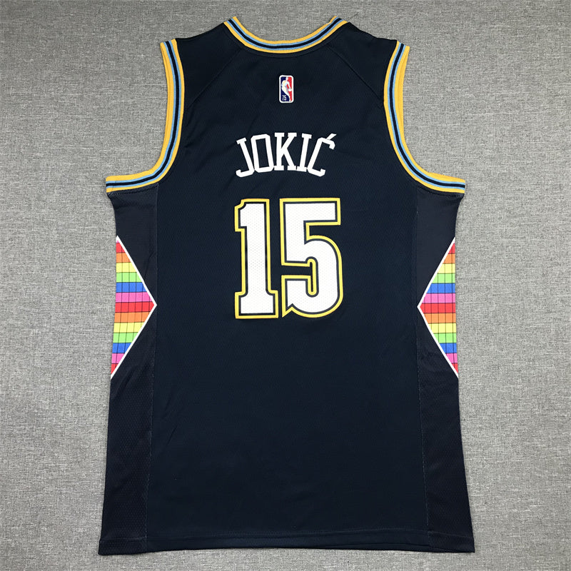 Men's Denver Nuggets Nikola Jokic Navy 2021/22 Swingman Jerseys - City Edition