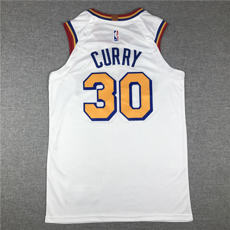 Stephen Curry #30 Golden State Warriors Nike White "San Francisco" Classic Edition Tri-Color Collar Swingman Jersey