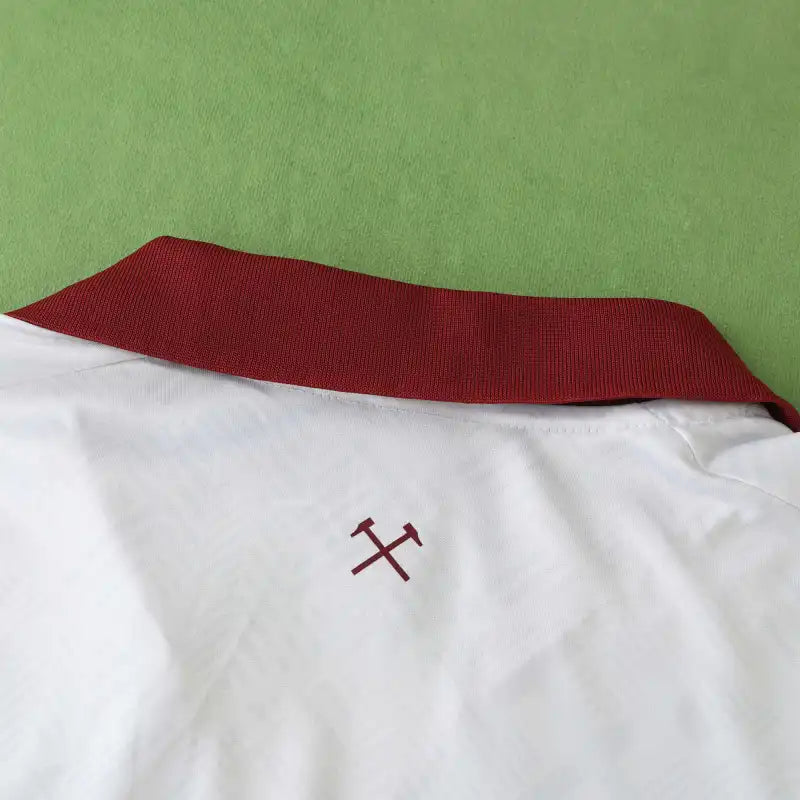 West Ham United Third Fan Version 2024/25 – White Premier League Football Jersey | Gold Hammers Crest & Benrahma Edition