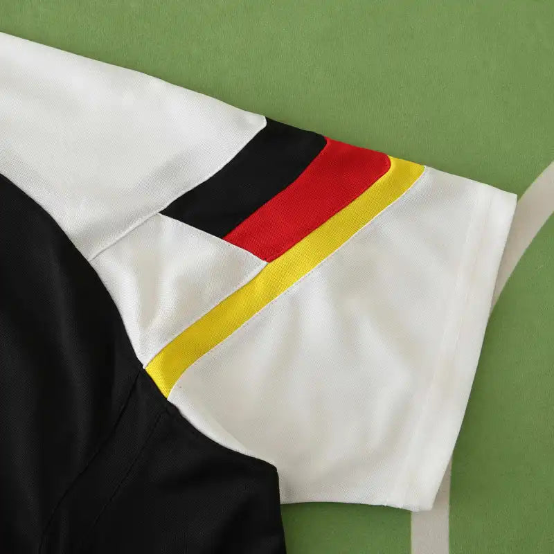 Germany National Team UEFA Training T-Shirt Fan Version 2024/25 – Black & German Flag Sleeve Shirt