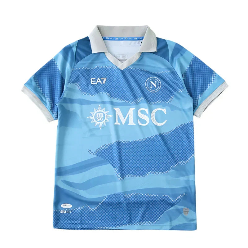 S.S.C. Napoli Fourth Kit Fan Version 2024/25 – Sky Blue EA7 Football Jersey