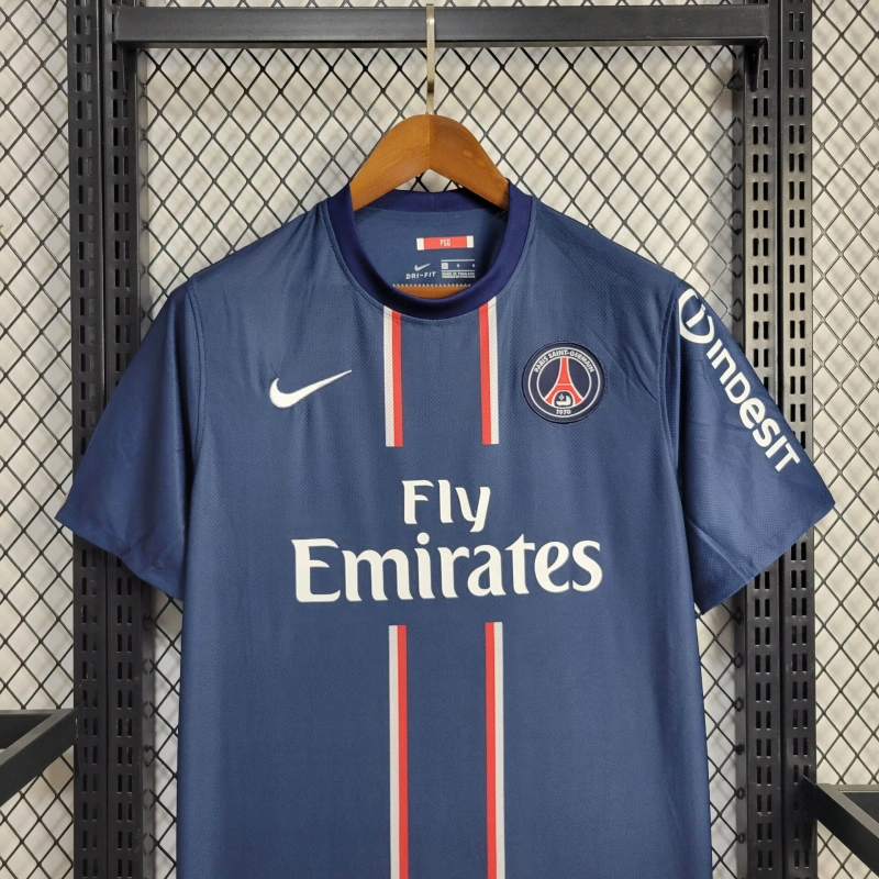 Paris Saint-Germain 2012-13 Home Jersey – Navy Blue Nike Fly Emirates Indesit Retro Ligue 1 Football Shirt | Ibrahimovic Verratti Lavezzi Classic PSG Kit