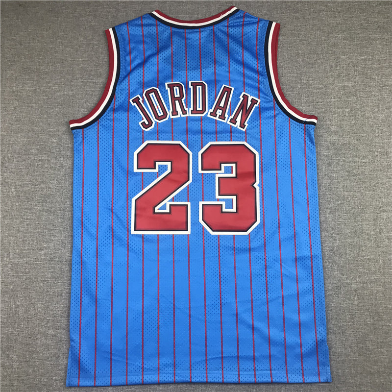 Michael Jordan #23 Chicago Bulls Mitchell & Ness Royal Blue Red Pinstripe Hardwood Classics Swingman Jersey