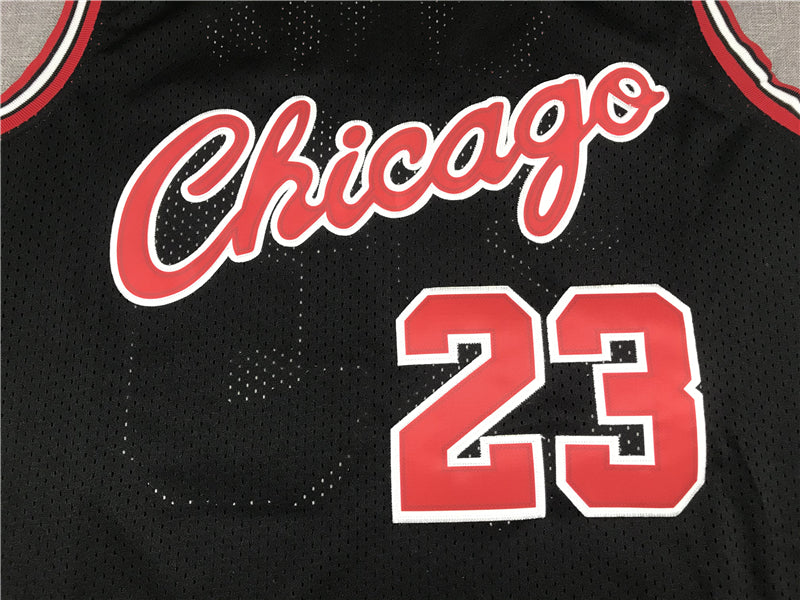 Michael Jordan #23 Chicago Bulls Mitchell & Ness Black 1997-98 "Chicago" Script Hardwood Classics Swingman Jersey