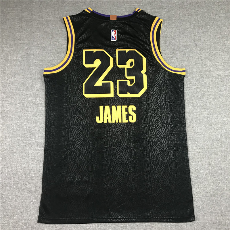 LeBron James #23 Los Angeles Lakers Black 2019-20 "Mamba" City Edition Lore Series Swingman Jersey