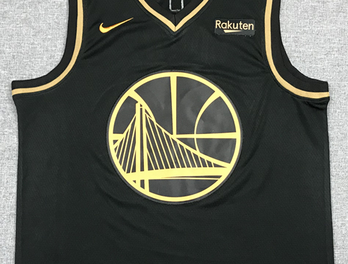 Stephen Curry #30 Golden State Warriors Nike Black Gold "Golden Edition" Oversized Bay Bridge Basketball Badge Stealth Swingman Jersey