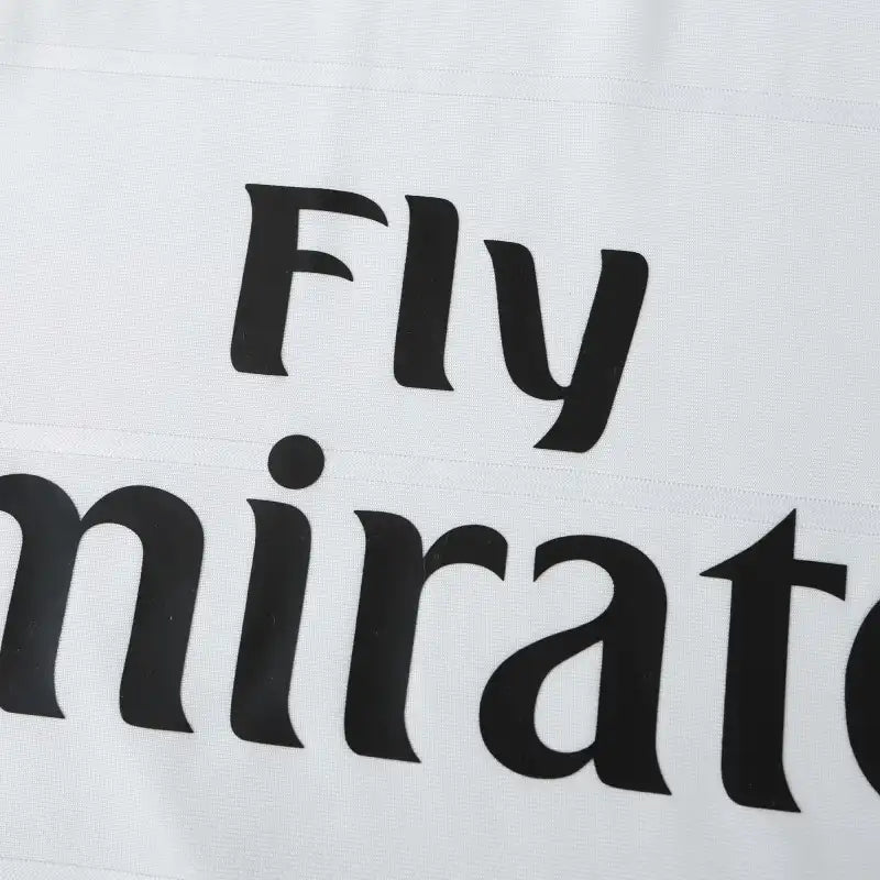 Real Madrid CF Home Retro Fan Version Jersey 2013/14 – White Football Shirt with Orange & Black Trim