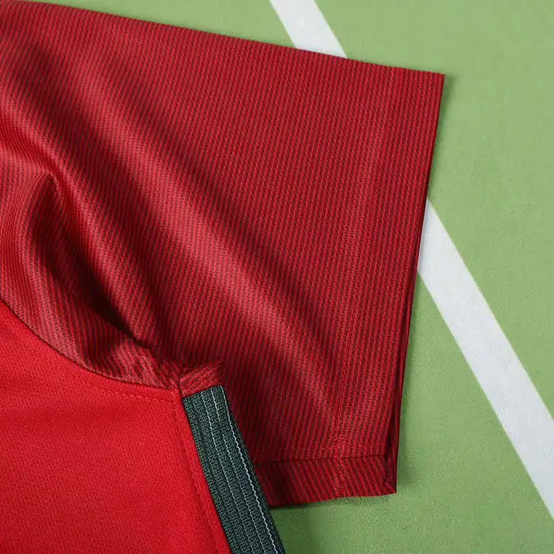 Portugal National Team Home Retro Fan Version 2016 – Scarlet Red Euro Championship Football Jersey | FPF Embroidered Crest