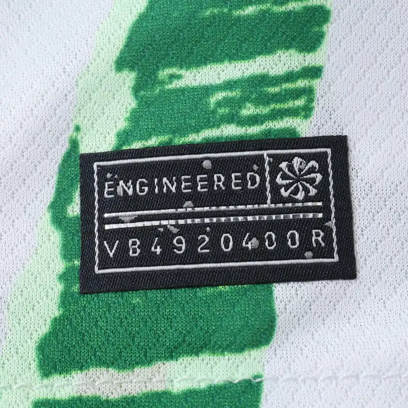 Nigeria National Team 2025/26 Home Jersey – White Green Brushstroke Print NANA Fan Version