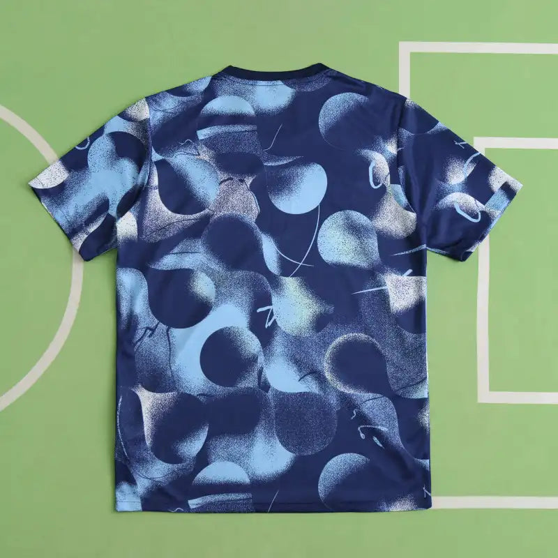 Tottenham Hotspur Training Shirt Fan Version 2024/25 – Navy Blue All-Over Bubble Print Pre-Match Top