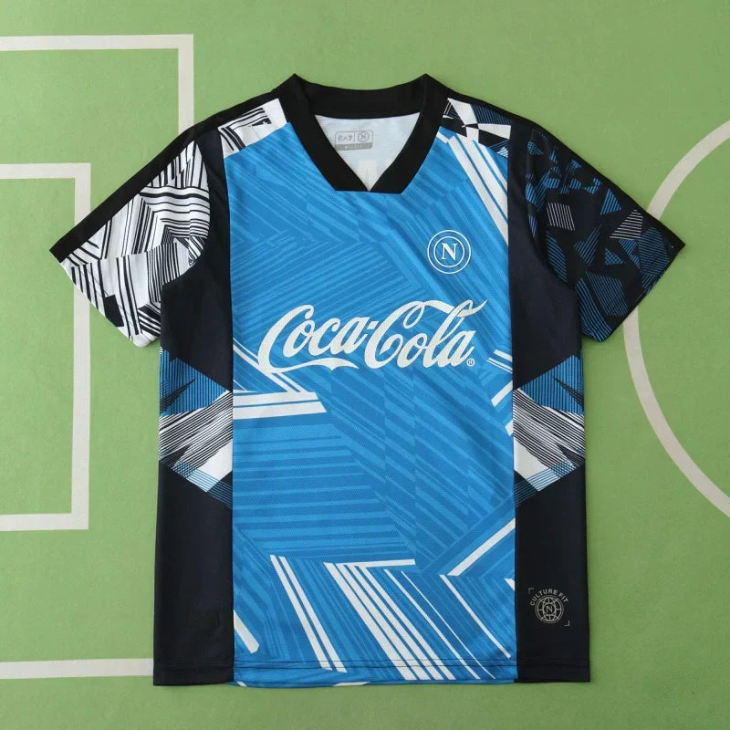 S.S.C. Napoli x Coca-Cola Training Shirt Fan Version 2024/25 – Culture Kit Sky Blue Football Jersey