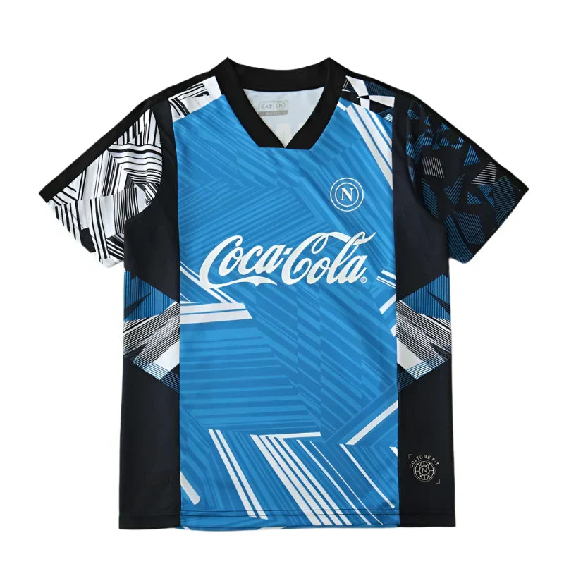 S.S.C. Napoli x Coca-Cola Training Shirt Fan Version 2024/25 – Culture Kit Sky Blue Football Jersey