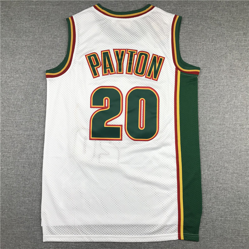Gary Payton #20 Seattle SuperSonics White Home Throwback Swingman Jersey – Mitchell & Ness 1995-96 Hardwood Classics