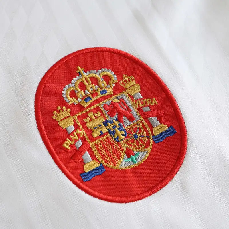 Spain National Team 1994 Away Retro Fan Jersey – White Diamond Pattern | World Cup Classic Kit