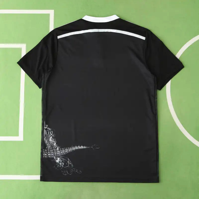 Real Madrid CF Dragon Edition Jersey 2014/15 – Fan Version | All-Black Retro Football Shirt with White Dragon Graphic