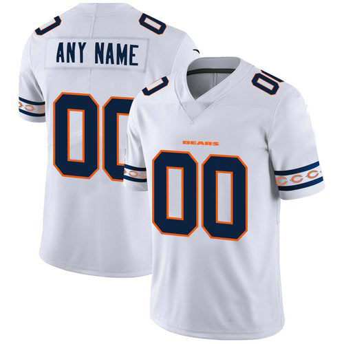 Custom1 Chicago Bears White Team Logo Vapor Limited Jerseys Stitched Jerseys Football Jerseys