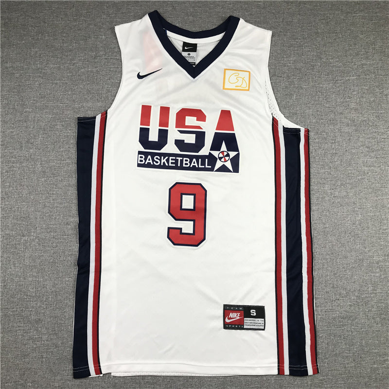 Michael Jordan #9 Team USA Nike 1992 Barcelona Olympics Dream Team White Home Swingman Jersey