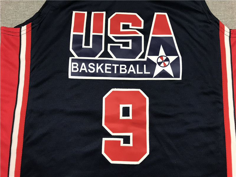 Michael Jordan #9 Team USA Nike 1992 Barcelona Olympics Dream Team Navy Road Swingman Jersey