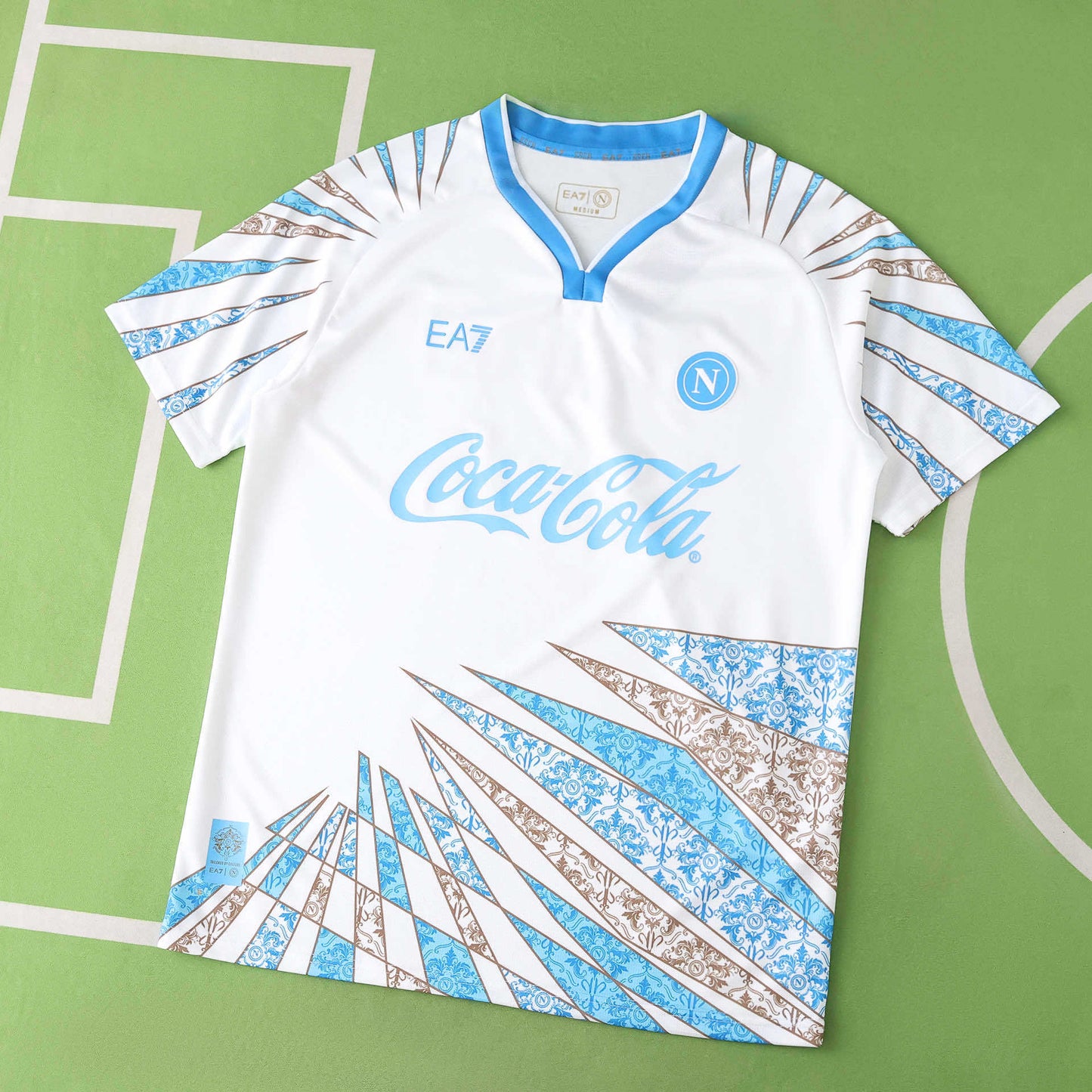 S.S.C. Napoli 25/26 Training Jersey – EA7 Fan Version (White)