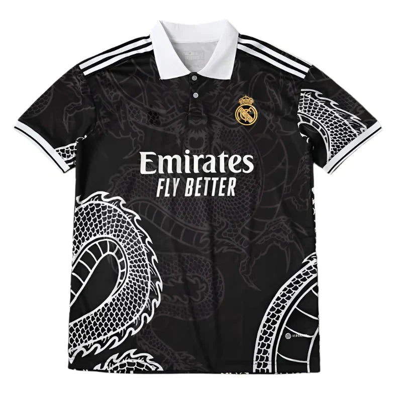 Real Madrid 2023/24 Chinese Dragon Special Edition Jersey – Black Adidas Fan Version