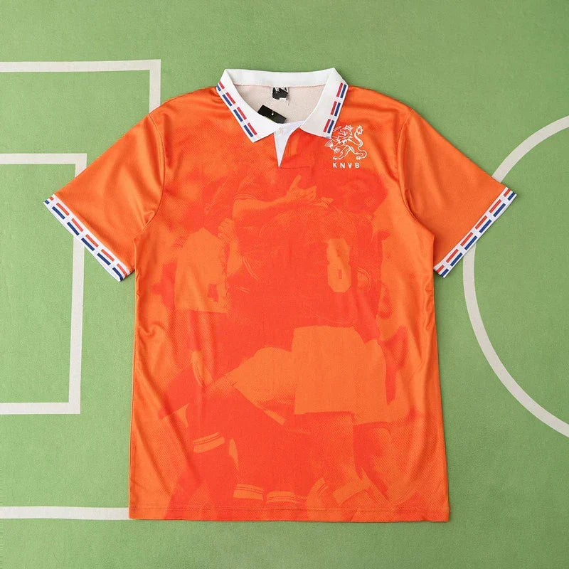 Netherlands National Team 1996 Home Retro Jersey – Orange Euro 96 Fan Version