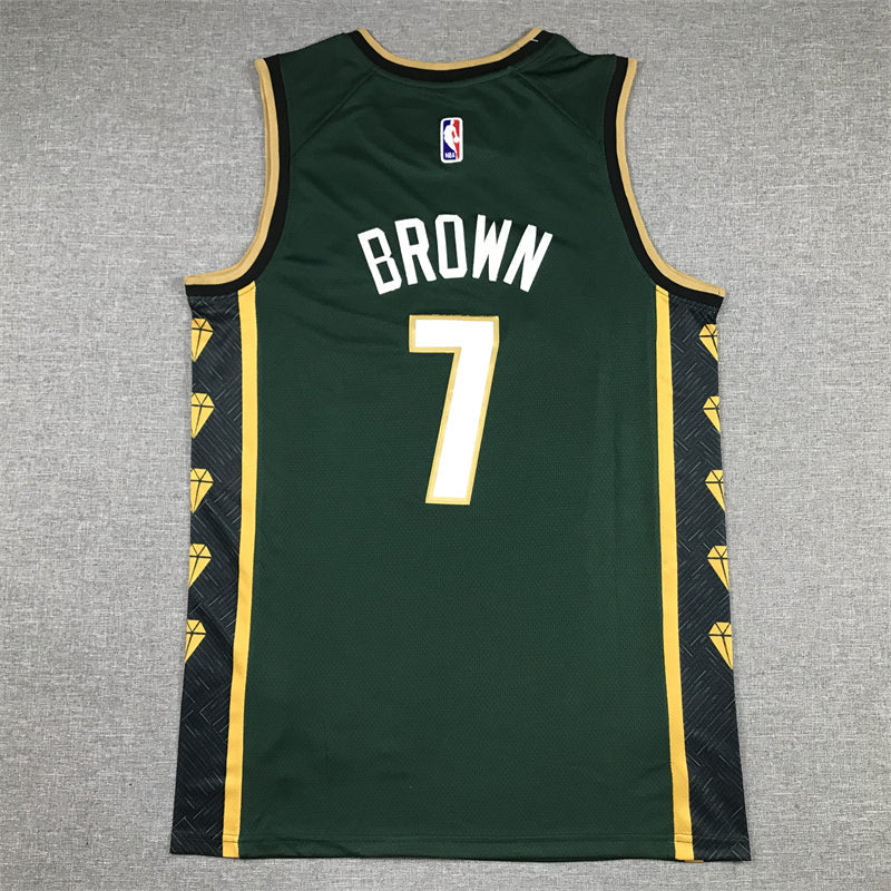 Jaylen Brown #7 Boston Celtics City Edition Swingman Jersey – Green